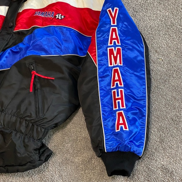 Yamaha Jacket Black Red Wht Blue Colorblock Snowmobile Racing Women’s XT VTG Y2K - Picture 13 of 16